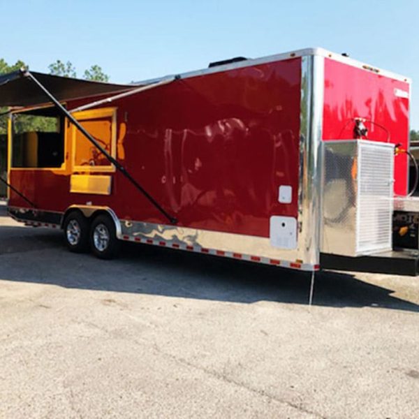 2025 Southern Dimensions 26' Red Concession trailer-Smoker w-Bathroom (SDG-220) - SDG Trailers