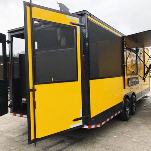2025 Southern Dimensions 26' Yellow with Black Trim Concession Food Trailer (SDG-235) - SDG Trailers